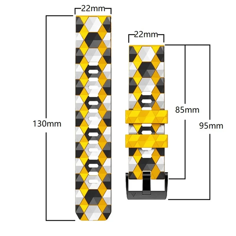 For Garmin Fenix 7 / Descent G1 / Epix Gen2 Silicone Watch Band Football Pattern 22mm Watch Strap - Red