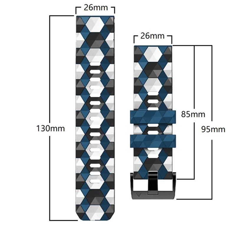 For Garmin Fenix 7X / Fenix 3 / Fenix 3 HR Silicone Watch Strap Football Pattern 26mm TPE Watch Band - Green