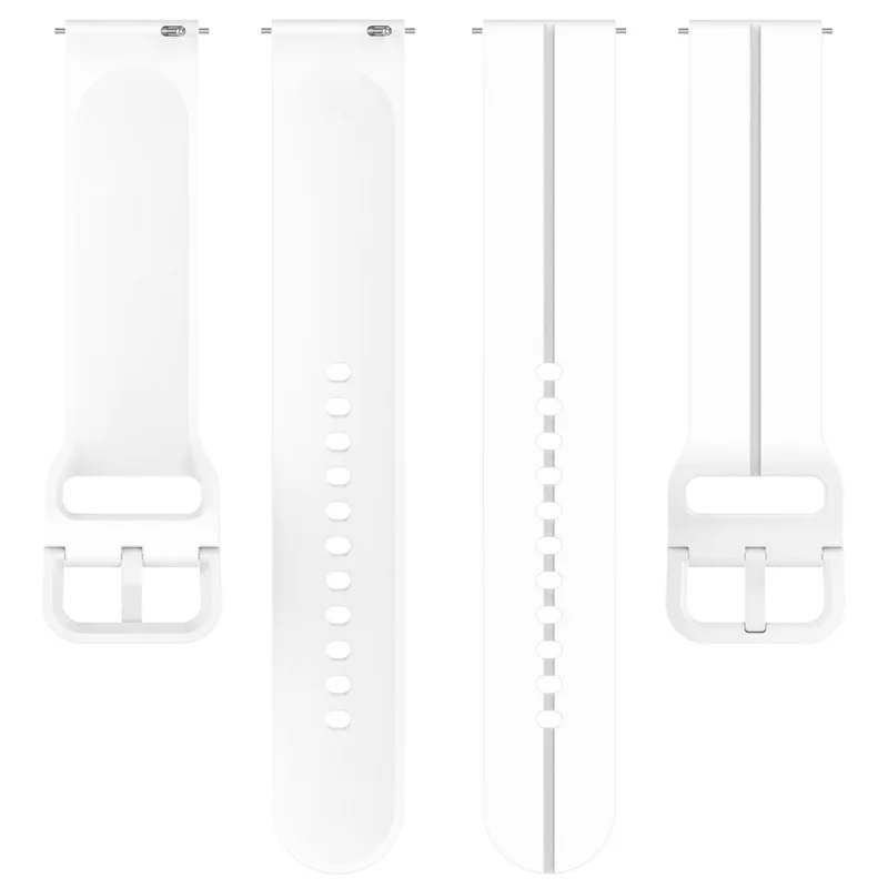 For Samsung Galaxy Watch 5 / Huawei Watch GT3 42mm / Huami Amazfit GTR Mini (A2174) Universal Silicone Watch Band 20mm Watch Strap - White