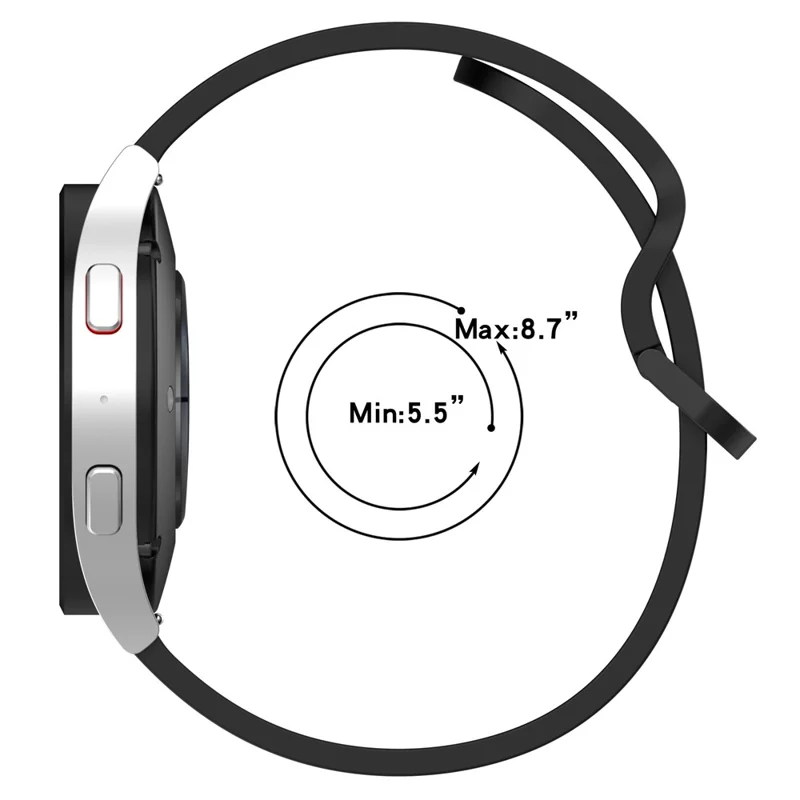 For Samsung Galaxy Watch 5 / Huawei Watch GT3 42mm / Huami Amazfit GTR Mini (A2174) Universal Silicone Watch Band 20mm Watch Strap - White