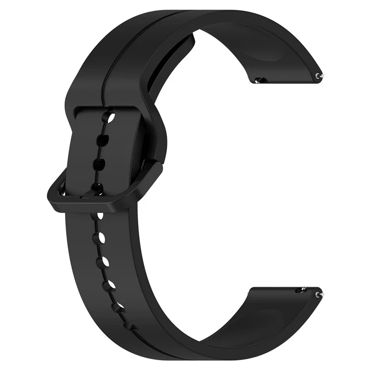 Para Samsung Galaxy Watch3 45mm / Huawei Watch GT 3 SE Universal Watch Strap 22mm Silicone Ajustável Pulseira - Preto