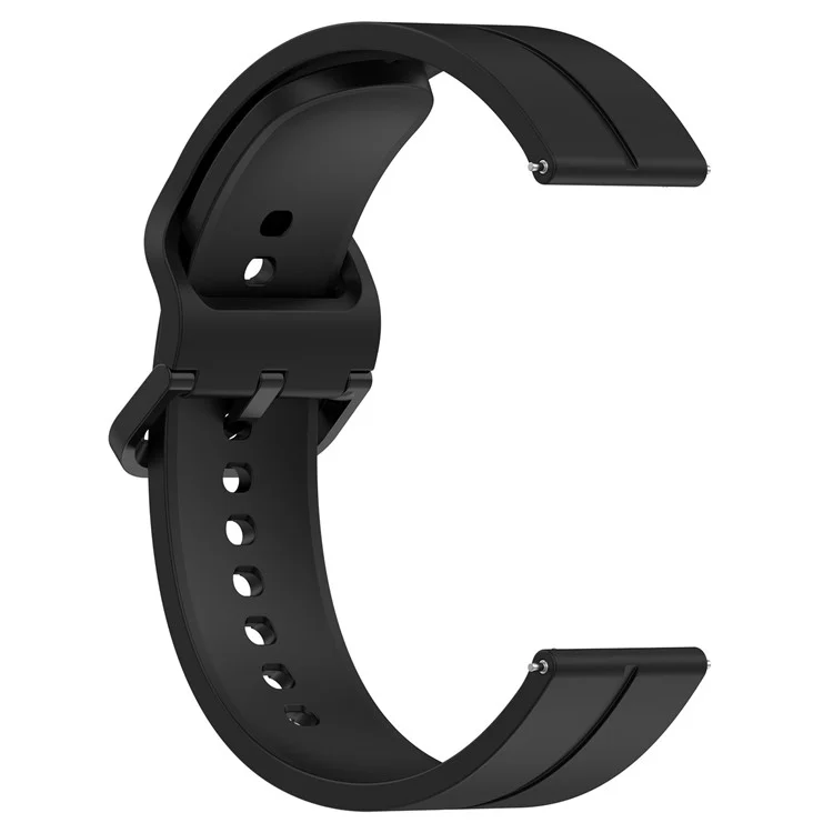 Para Samsung Galaxy Watch3 45mm / Huawei Watch GT 3 SE Universal Watch Strap 22mm Silicone Ajustável Pulseira - Preto