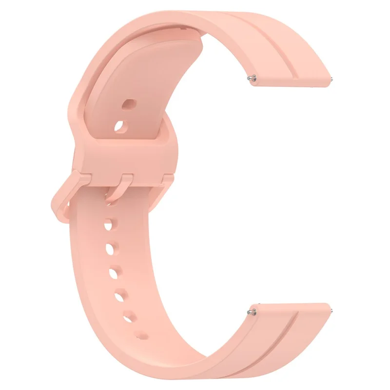Pulseira Universal para Samsung Galaxy Watch3 45 mm / Huawei Watch GT 3 SE, 22 mm, em Silicone Ajustável - Rosa Claro