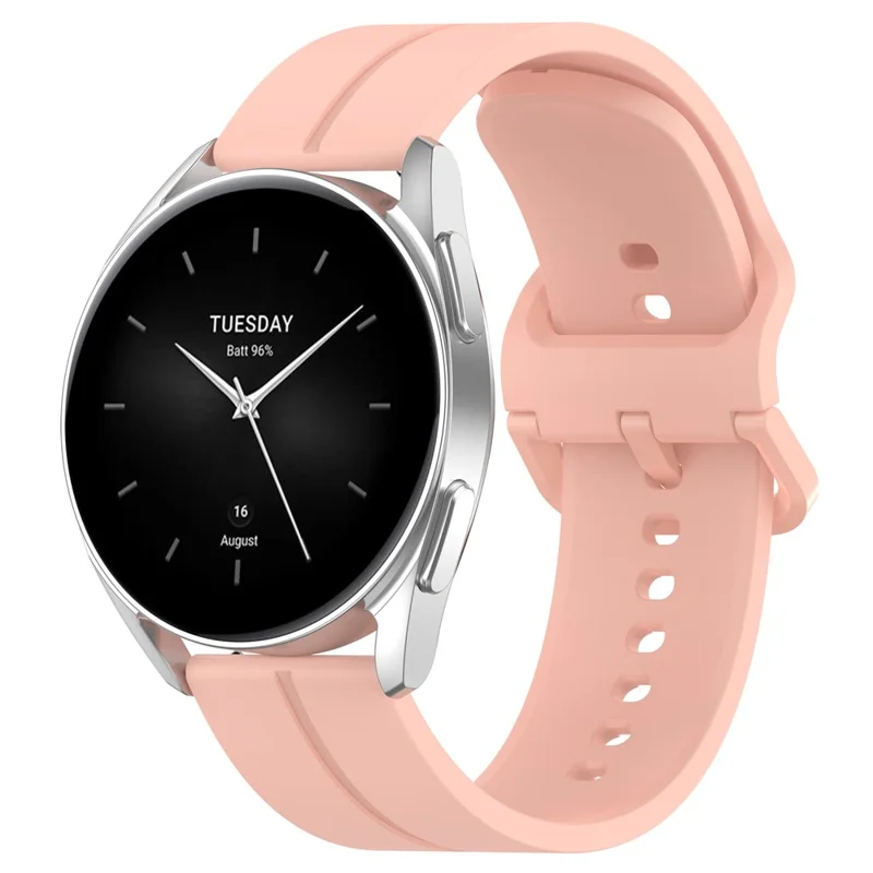 Pulseira Universal para Samsung Galaxy Watch3 45 mm / Huawei Watch GT 3 SE, 22 mm, em Silicone Ajustável - Rosa Claro
