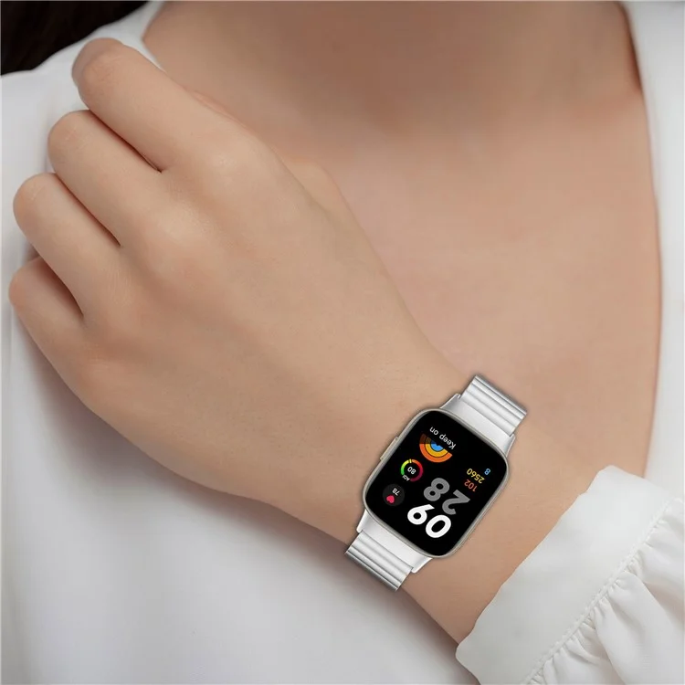 Für Xiaomi Redmi Watch 3 / Mi Watch Lite 3 Smart Watch Armband 20mm Edelstahl Armband - Silber