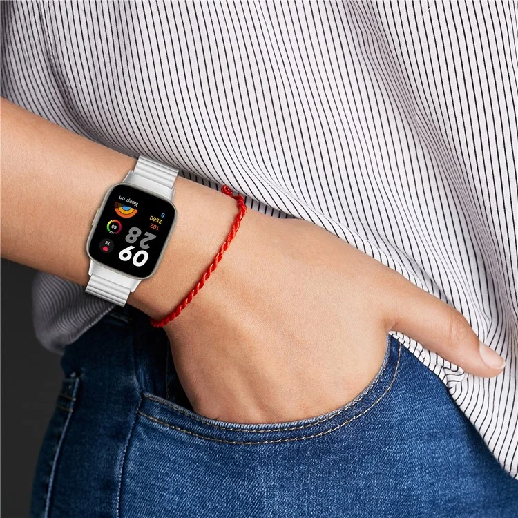 Für Xiaomi Redmi Watch 3 / Mi Watch Lite 3 Smart Watch Armband 20mm Edelstahl Armband - Silber
