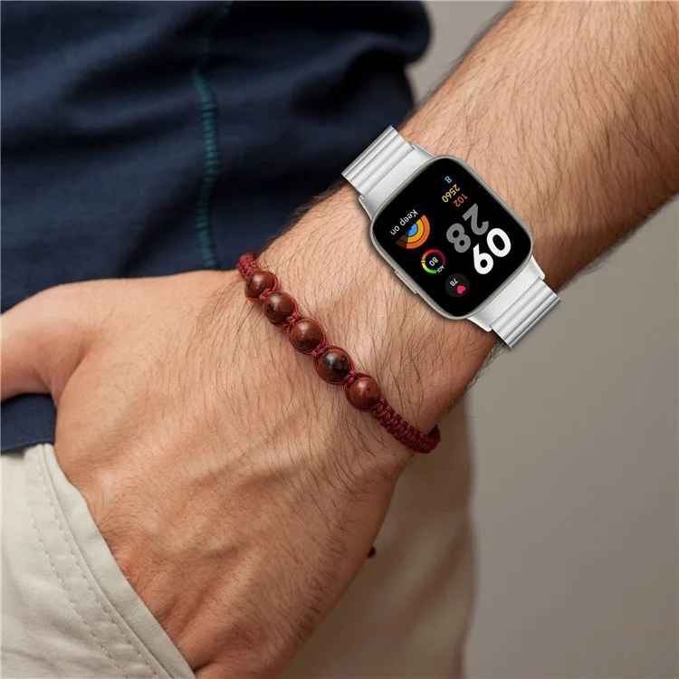 Für Xiaomi Redmi Watch 3 / Mi Watch Lite 3 Smart Watch Armband 20mm Edelstahl Armband - Silber