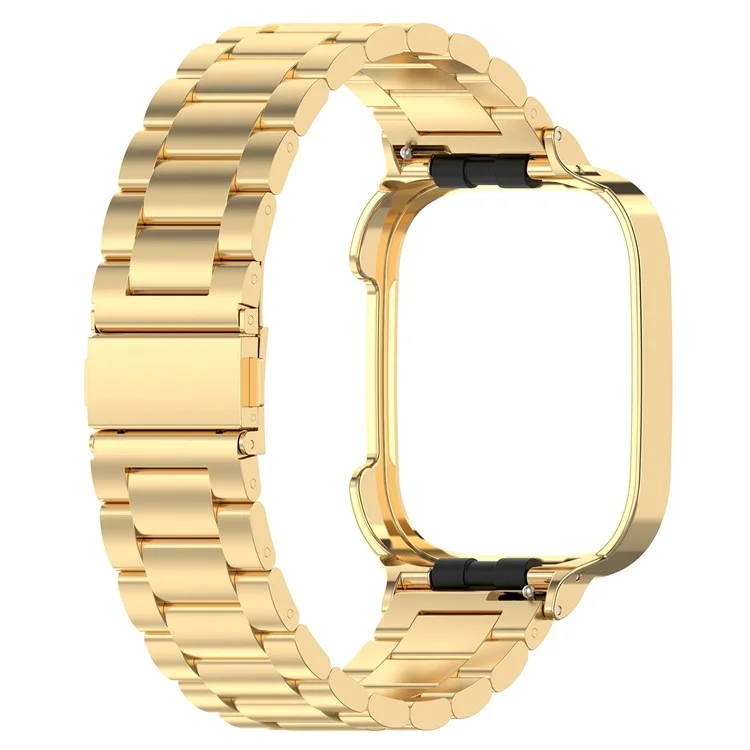 Pour Xiaomi Redmi Watch 3 / Mi Watch Lite 3 Bracelet en acier inoxydable 20 mm avec boîtier de montre - Or