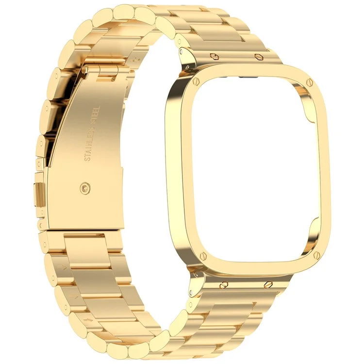 Pour Xiaomi Redmi Watch 3 / Mi Watch Lite 3 Bracelet en acier inoxydable 20 mm avec boîtier de montre - Or