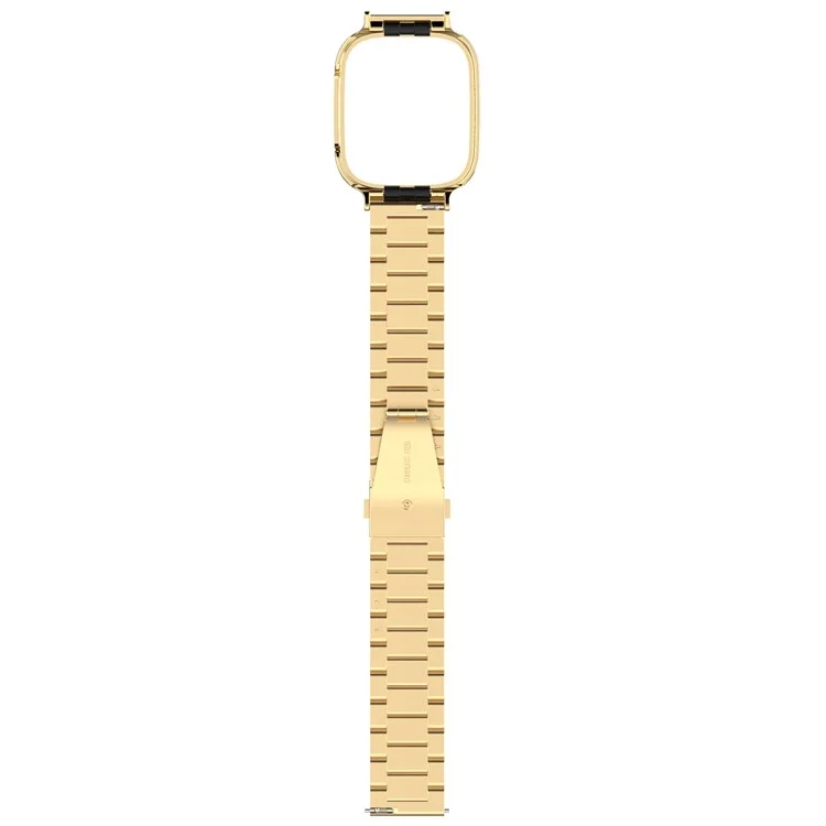 Pour Xiaomi Redmi Watch 3 / Mi Watch Lite 3 Bracelet en acier inoxydable 20 mm avec boîtier de montre - Or