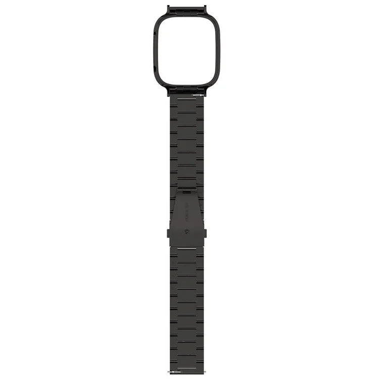 Pour Xiaomi Redmi Watch 3 / Mi Watch Lite 3 Bracelet de montre, Bracelet en acier inoxydable de 20 mm avec boîtier de montre - Noir
