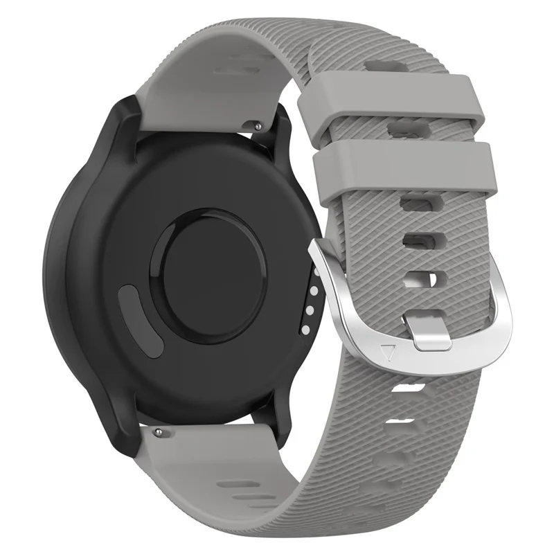 Pour Garmin VivoMove Trend / Venu Sq 2 Bracelet de montre en silicone 20mm Bande de montre de remplacement à rayures croisées - Gris clair