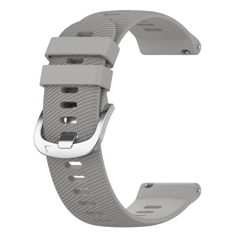 Pour Garmin VivoMove Trend / Venu Sq 2 Bracelet de montre en silicone 20mm Bande de montre de remplacement à rayures croisées - Gris clair