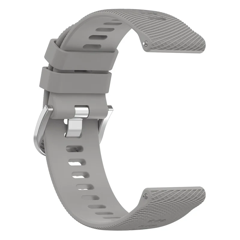 Pour Garmin VivoMove Trend / Venu Sq 2 Bracelet de montre en silicone 20mm Bande de montre de remplacement à rayures croisées - Gris clair