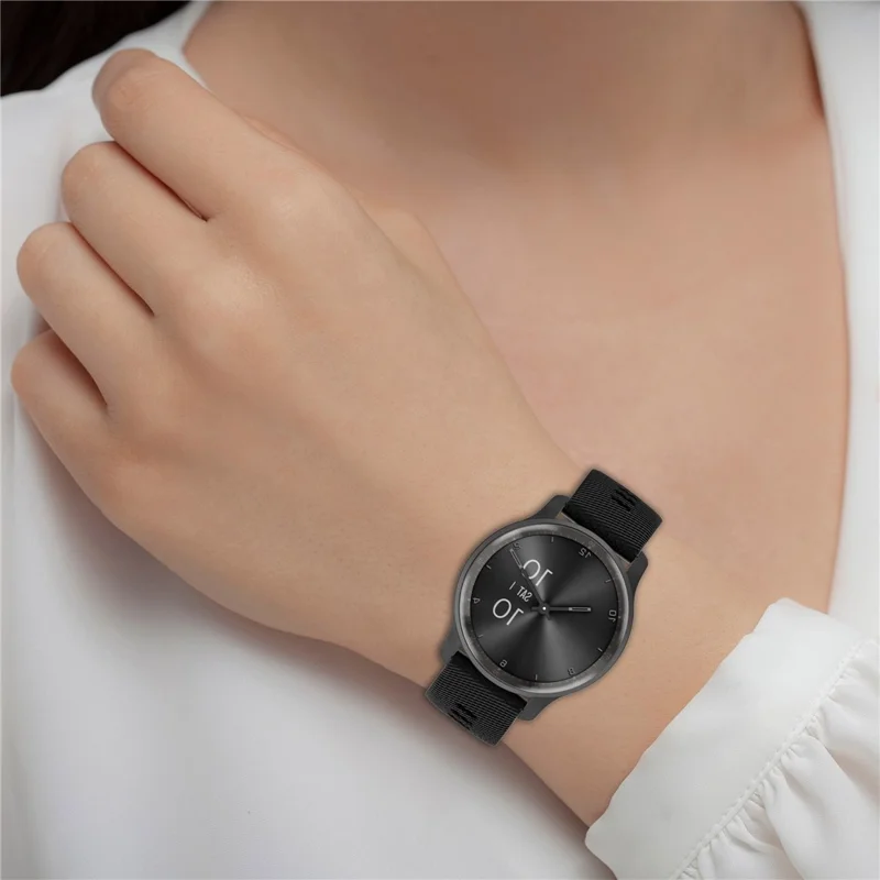 Pour Garmin VivoMove Trend / Venu Sq 2 Bracelet de montre en silicone 20mm Bande de montre de remplacement à rayures croisées - Gris clair