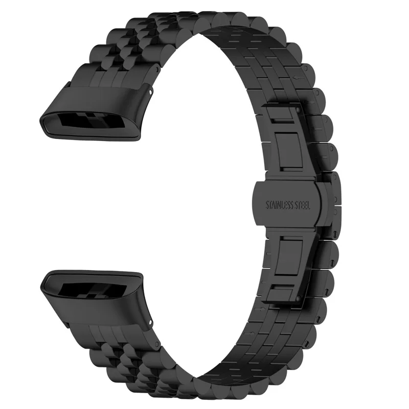 Watch Band for Xiaomi Redmi Watch 3 / Mi Watch Lite 3 , 5 Beads Stainless Steel Watch Strap Replacement with Tool - Black