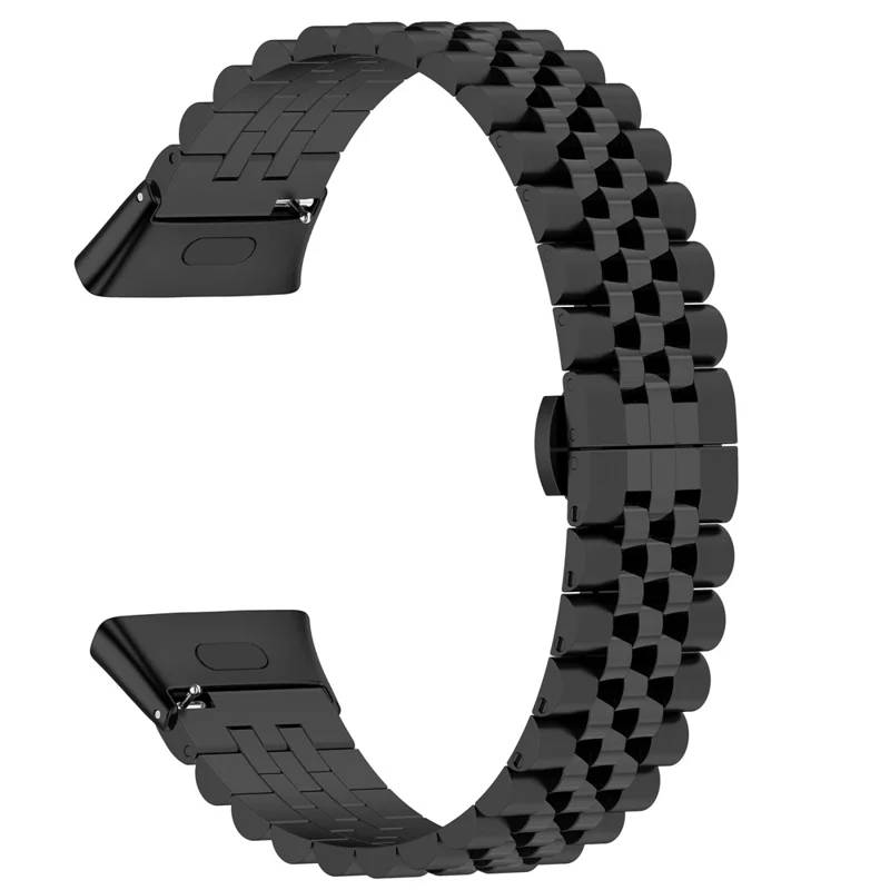 Watch Band for Xiaomi Redmi Watch 3 / Mi Watch Lite 3 , 5 Beads Stainless Steel Watch Strap Replacement with Tool - Black