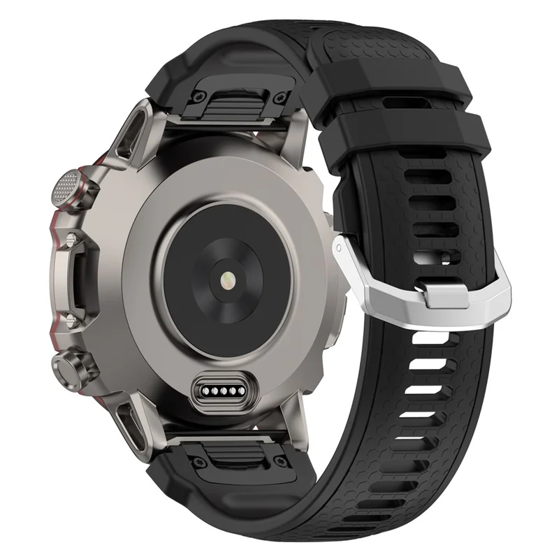 A2029 Quick Release Watch Strap for Huami Amazfit Falcon , 22mm Soft Silicone Replacement Watch Band - Black