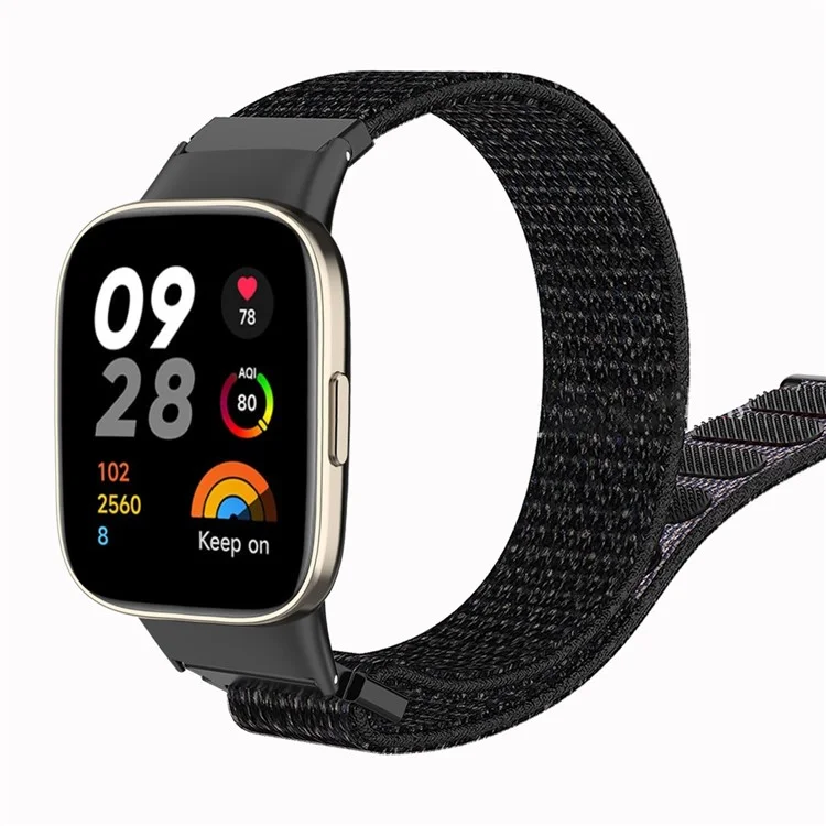 Para Xiaomi Redmi Watch 3 Banda de Reloj Ajustable de Nilón - Negro