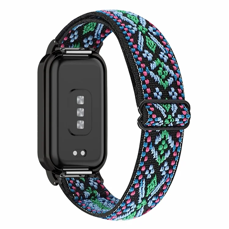 For Redmi Band 2 Adjustable Watch Strap Elastic Nylon Bracelet Smart Watch Breathable Band - Green