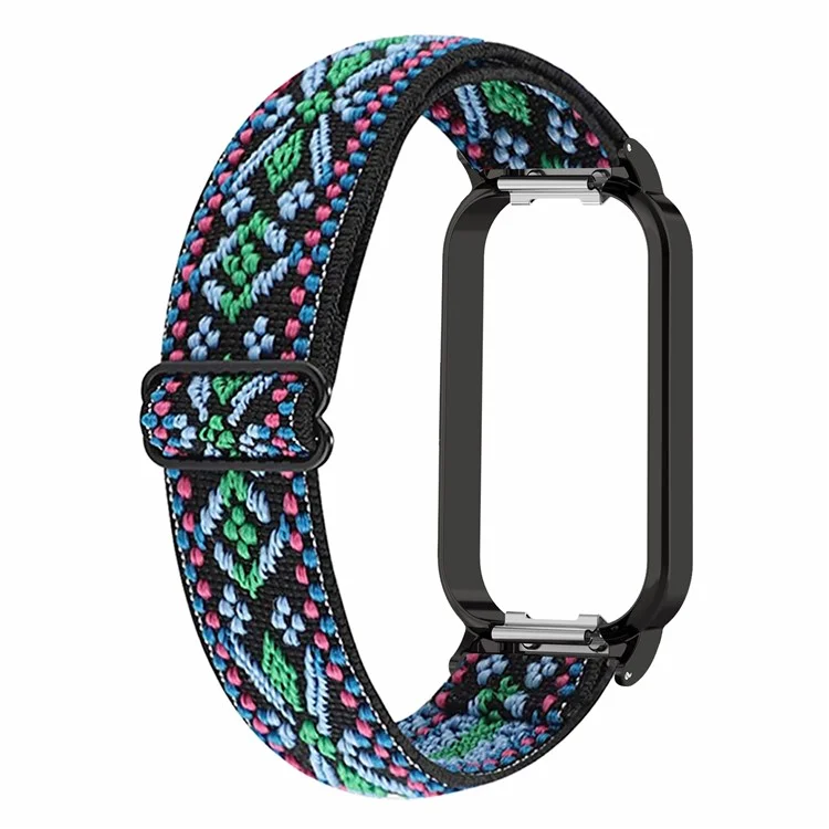 For Redmi Band 2 Adjustable Watch Strap Elastic Nylon Bracelet Smart Watch Breathable Band - Green