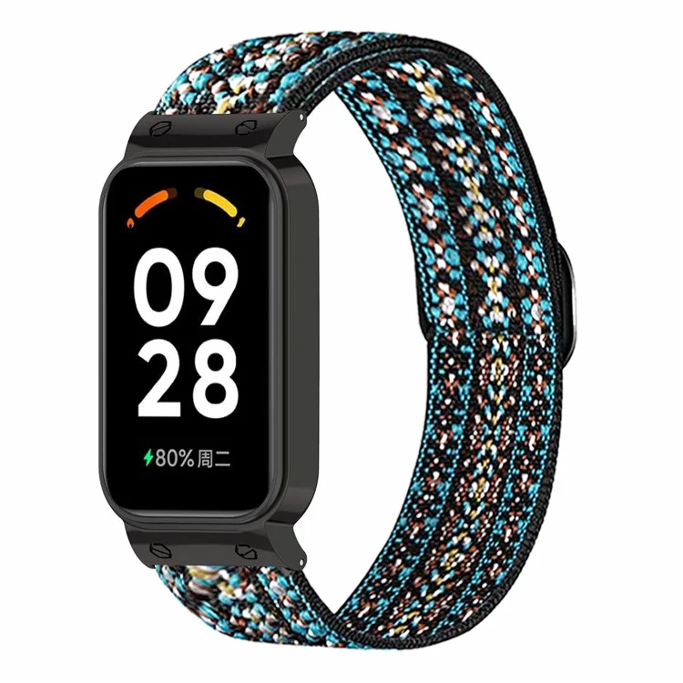 For Redmi Band 2 Adjustable Watch Strap Elastic Nylon Bracelet Smart Watch Breathable Band - Green