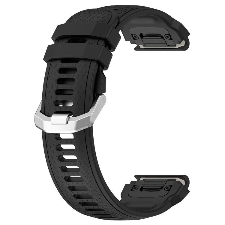 Silicone Watch Band for Garmin MARQ / Approach S62 / S60 , Honeycomb Texture Replacement Watch Strap - Black