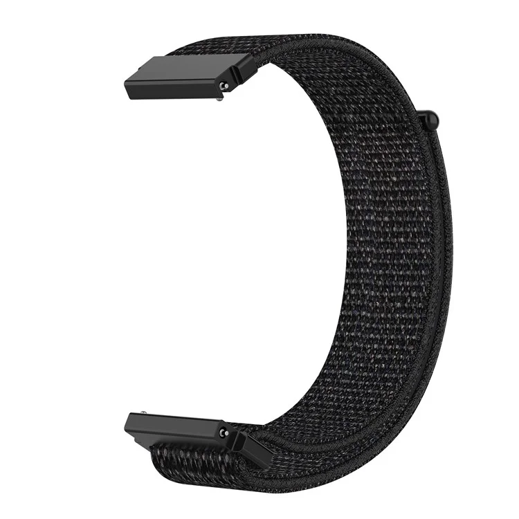 Für Garmin Forerunner 265s / 255S / Venu 2s Handgelenkband 18mm Universal Nylon Verstellbares Uhrengurt - Schwarz