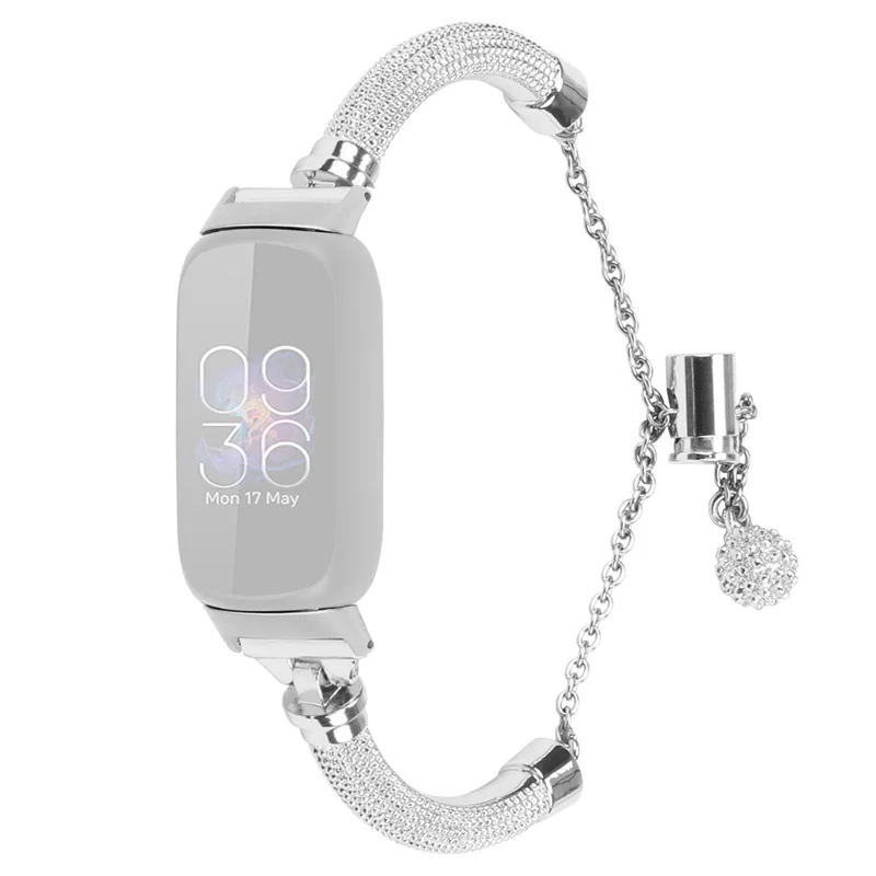 Para Fitbit Inspire / Inspire 2 / Inspire HR Metal Smart Watch Band Bracelet Wrist Strap Replacement - Silver
