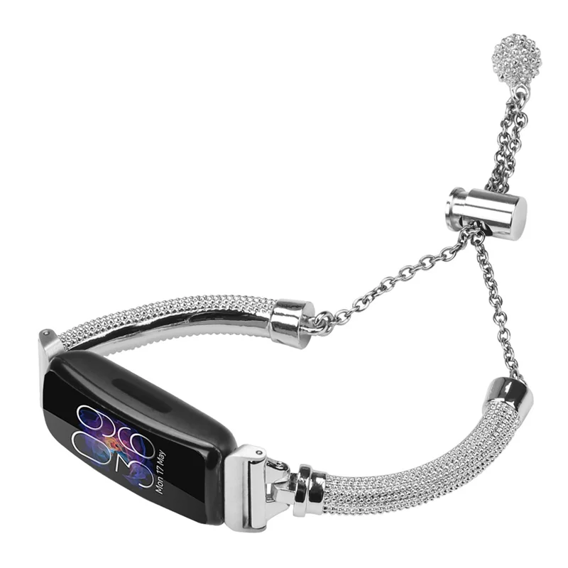 Para Fitbit Inspire / Inspire 2 / Inspire HR Metal Smart Watch Band Bracelet Wrist Strap Replacement - Silver