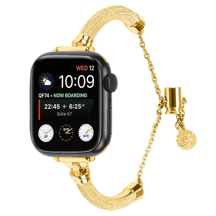 Correa para la Muñeca para Apple Watch Series 10 46mm / Ultra 2 Ultra 49mm / Series 9 8 7 45mm / 6 5 4 SE (2023) SE (2022) SE 44mm / 3 2 1 42mm Pulsera Metálica Smartwatch - Dorado