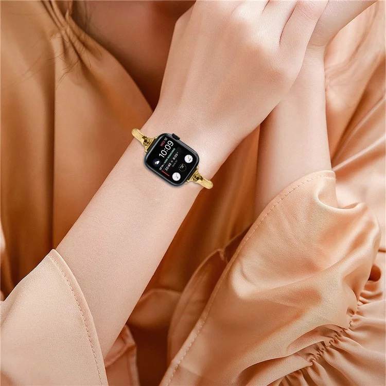 Correa para la Muñeca para Apple Watch Series 10 46mm / Ultra 2 Ultra 49mm / Series 9 8 7 45mm / 6 5 4 SE (2023) SE (2022) SE 44mm / 3 2 1 42mm Pulsera Metálica Smartwatch - Dorado