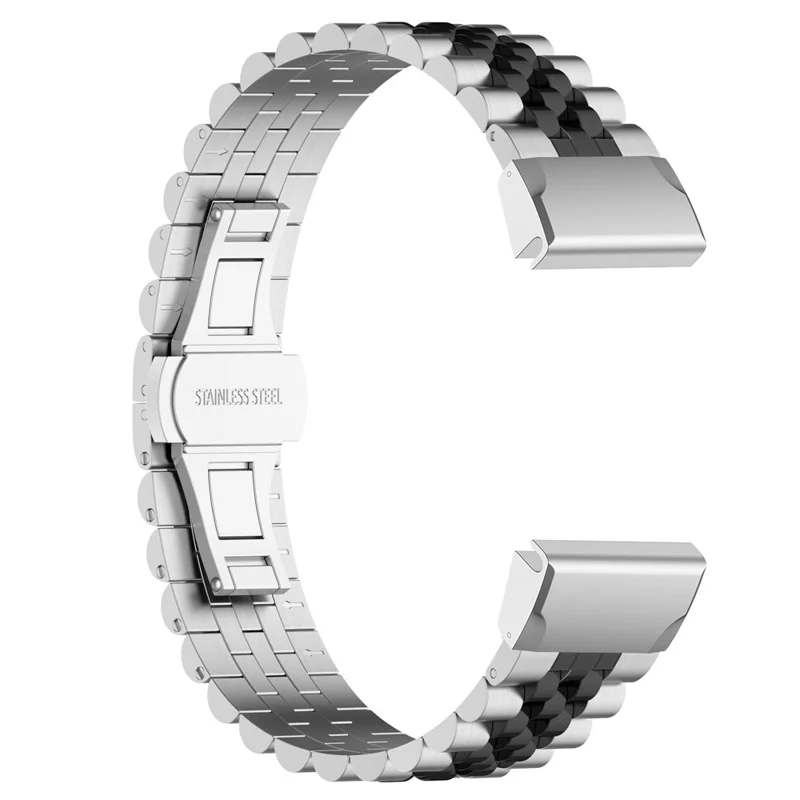 Pour Garmin Fenix 8 47mm / Fenix 7 / Fenix 6 GPS / Fenix 5 Montre en acier inoxydable Bracelet de remplacement avec outil - Argent / Noir