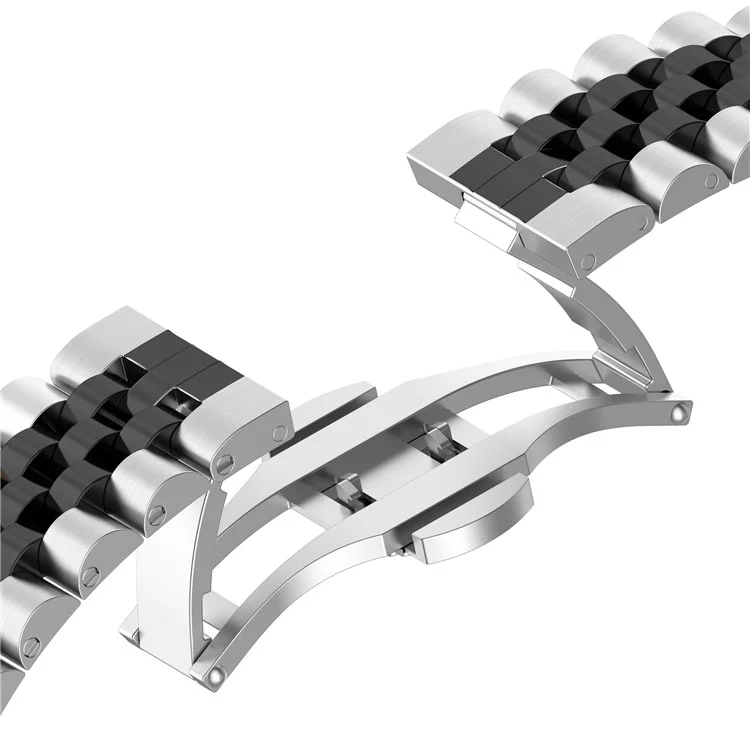 Pour Garmin Fenix 8 47mm / Fenix 7 / Fenix 6 GPS / Fenix 5 Montre en acier inoxydable Bracelet de remplacement avec outil - Argent / Noir