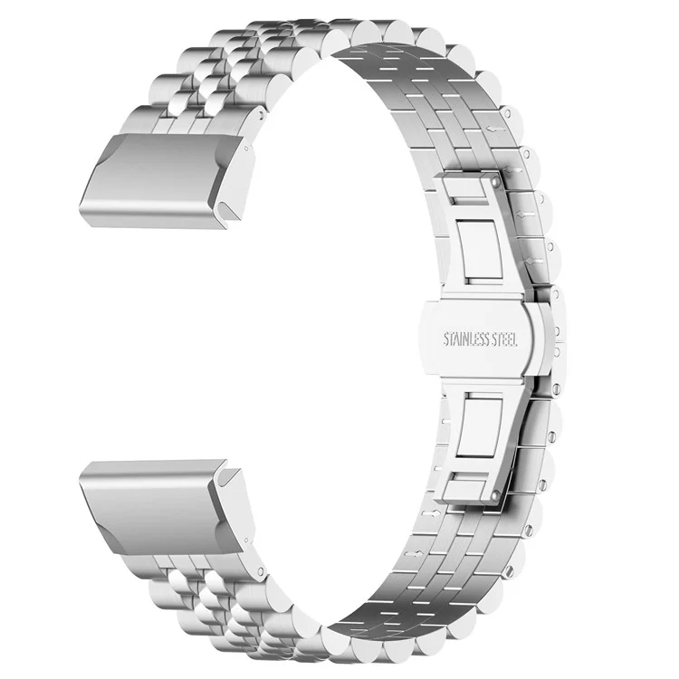 Para Garmin Fenix ​​7 / 6 / 5 Banda de Reloj de Reemplazo de Correa de Reloj de Acero Inoxidable Con Herramienta - Plata