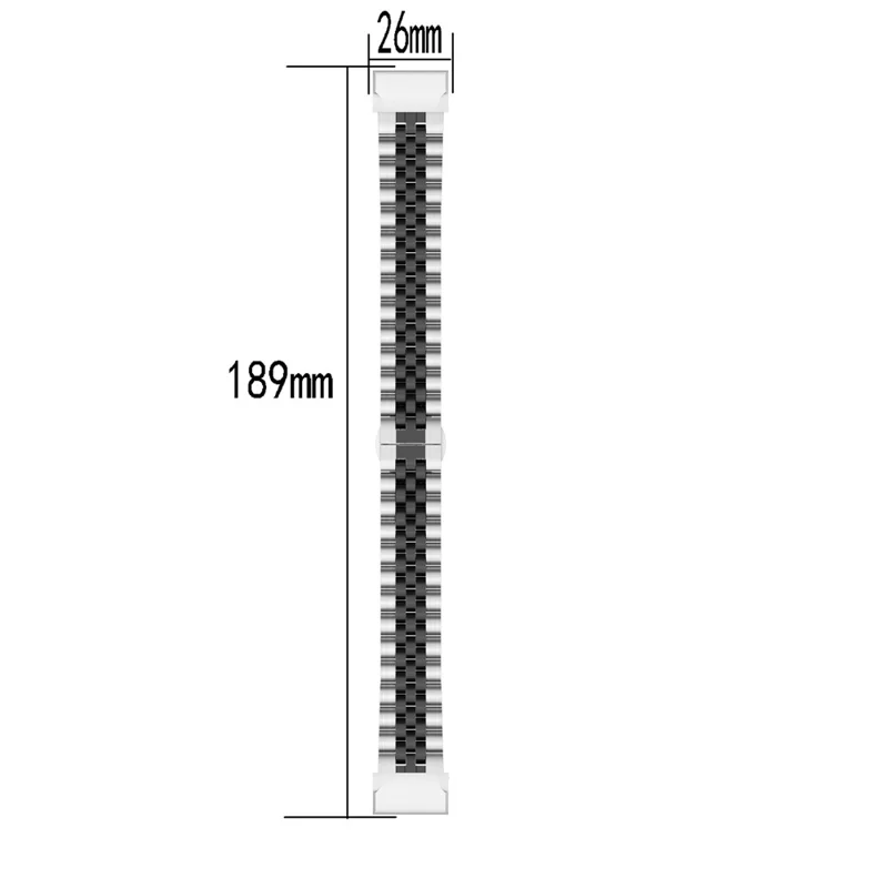 For Garmin Fenix 7X / 6X / 5X Stylish 5 Beads Stainless Steel Watch Strap Replacement Watchband with Tool - Black / Silver B