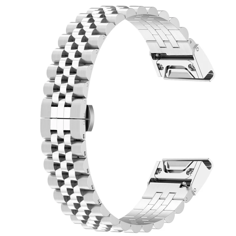 Stainless Steel Watchband for Garmin Fenix 7X / 6X / 5X Replacement Watch Strap with Tool - Silver