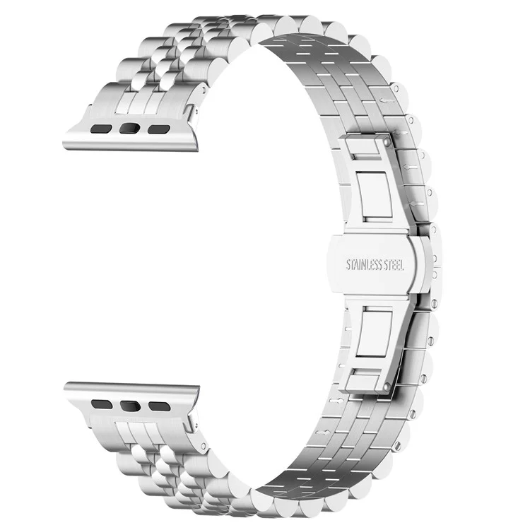 Bracelet pour Apple Watch Ultra / Ultra 2 49mm / Série 8 / 7 / 9 45mm / SE / SE (2022) / 4 / 5 / 6 44mm / 3 / 2 / 1 42mm Bracelet en acier inoxydable avec outil - Argent