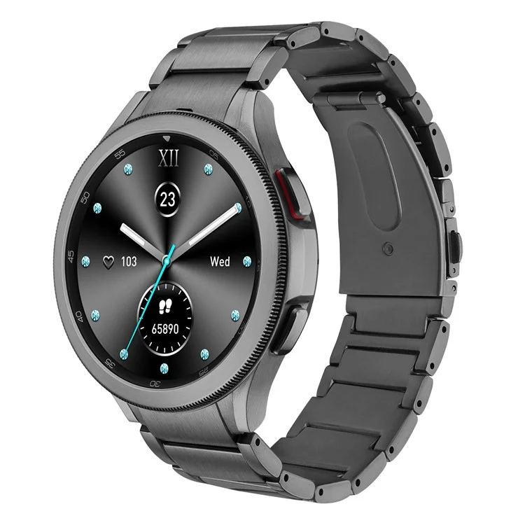 Pour Samsung Galaxy Watch 5 / Regarder 5 Pro / Watch4 / Regardez 4 Sangles de Montre Intelligente en Alliage en Alliage Titane à L'épreuve Des Chocs Classiques - Gris