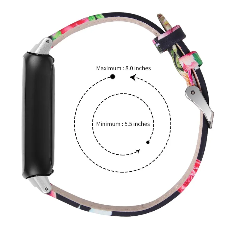 For Fitbit Inspire 3 Replacement Watch Strap Stitching Lines Top Layer Genuine Leather Wrist Band - Style A