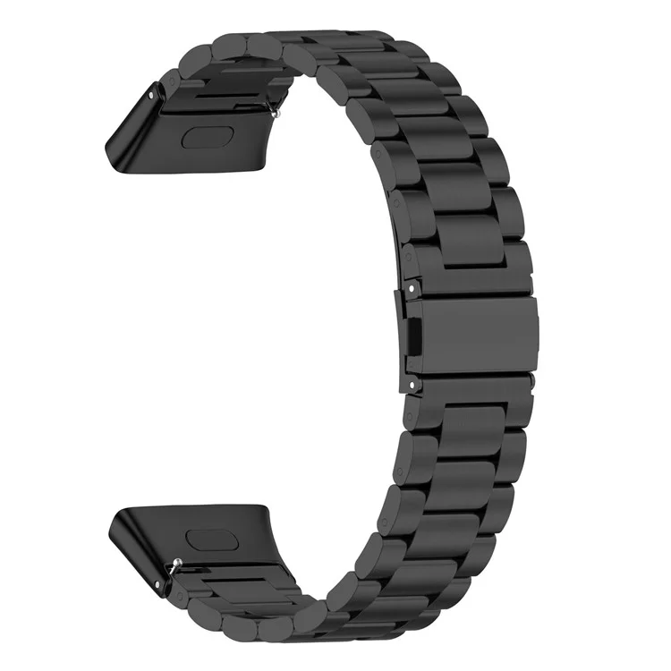 Pour Xiaomi Redmi Watch 3 / Mi Watch Lite 3 Bracelet de montre 3 Perles en acier inoxydable avec boîtier+outil - Noir