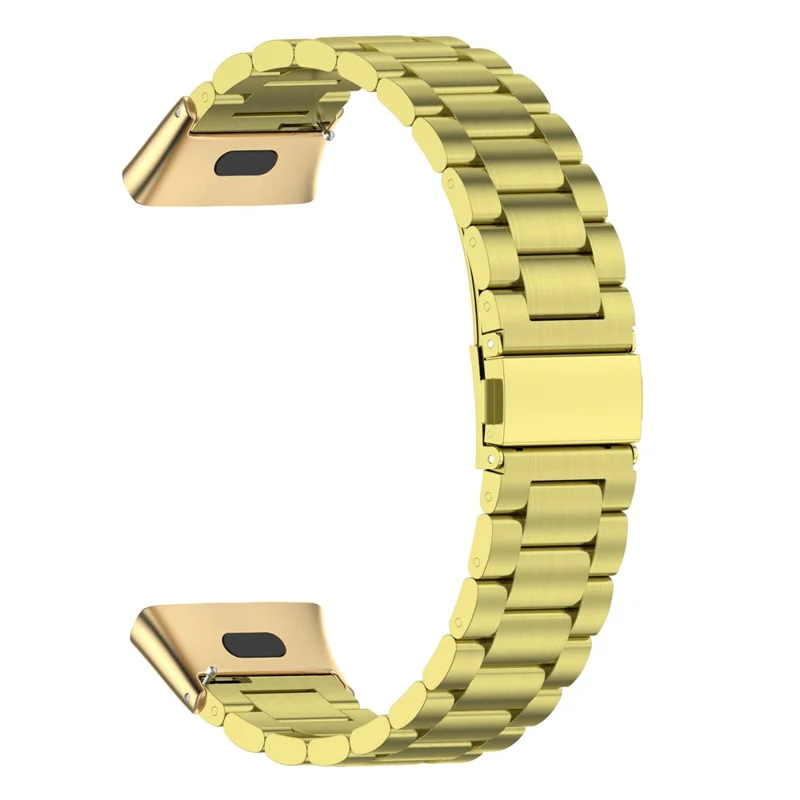 Für Xiaomi Redmi Watch 3 / Mi Watch Lite 3 Uhrarmband 3 Perlen Edelstahl Metallarmband mit Gehäuse+Werkzeug - Gold