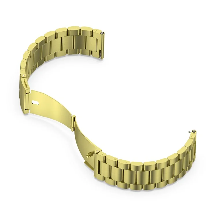 Für Xiaomi Redmi Watch 3 / Mi Watch Lite 3 Uhrarmband 3 Perlen Edelstahl Metallarmband mit Gehäuse+Werkzeug - Gold