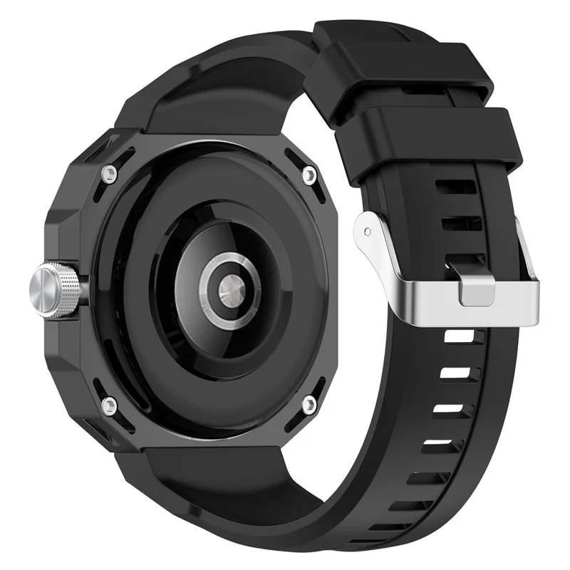 Для ремешка часов Huawei Watch GT Cyber Silicone Watch Bands Watch Strap Replacement с винтами + инструмент - черный