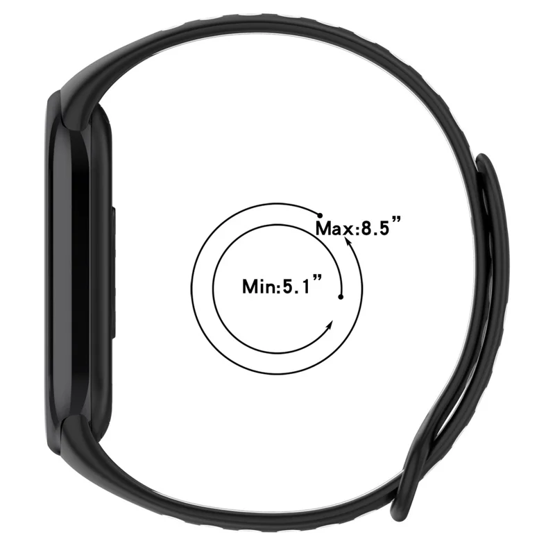 For Xiaomi Smart Band 9 NFC / 9 / 8 NFC / 8 Silicone Watch Band Replacement Sports Wrist Strap - Midnight Blue+White