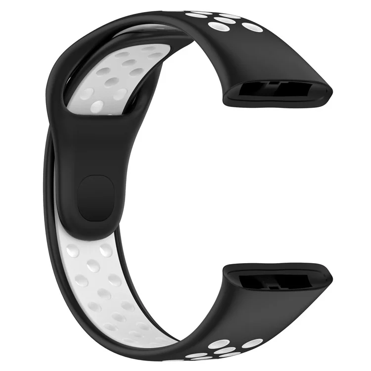 Bracelet de montre en silicone de 28 mm pour Xiaomi Redmi Watch 3 / Mi Watch Lite 3, Bracelet de bande intelligente bicolore - Noir / Blanc