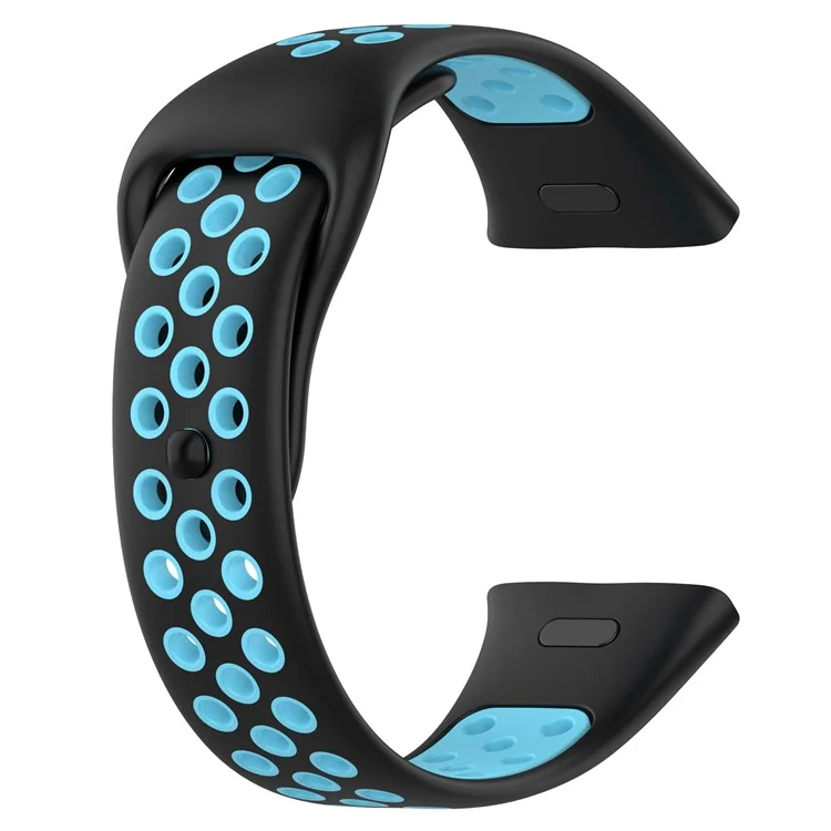 28mm Silicone Watch Strap for Xiaomi Redmi Watch 3 / Mi Watch Lite 3 , Dual-color Smart Band Strap - Black / Blue