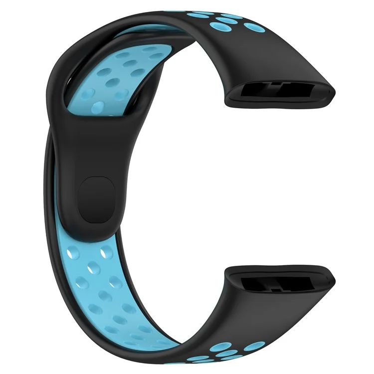 28mm Silicone Watch Strap for Xiaomi Redmi Watch 3 / Mi Watch Lite 3 , Dual-color Smart Band Strap - Black / Blue