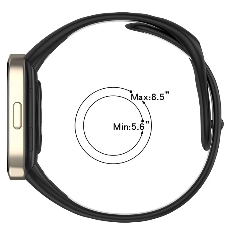 28mm Silicone Watch Strap for Xiaomi Redmi Watch 3 / Mi Watch Lite 3 , Dual-color Smart Band Strap - Black / Blue