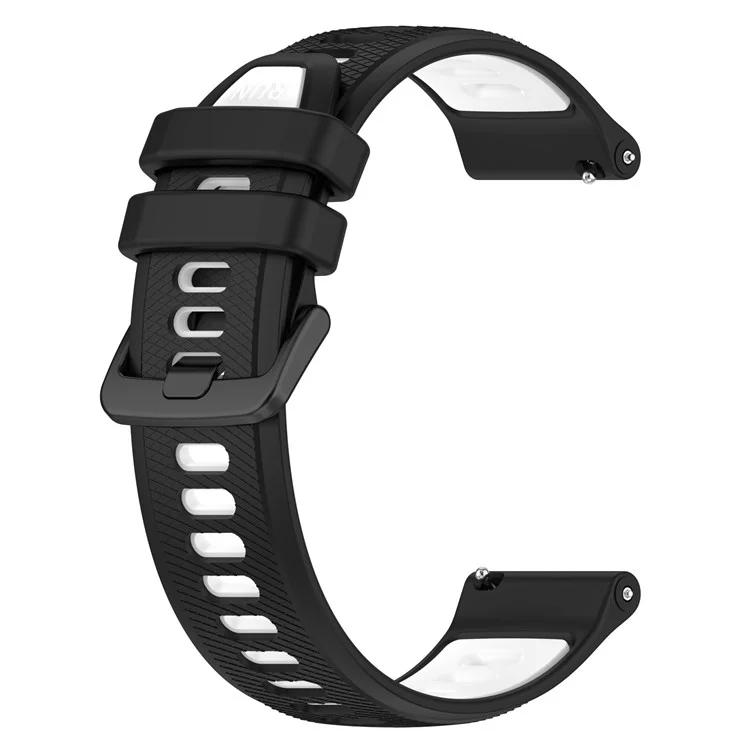 Für Garmin Forerunner 265 Dual-Farben-Silikonuhrarmband, verschleißfestes Smart-Band-Armband - Schwarz / Weiß